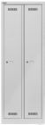 Bisley MonoBloc Garderobenschrank 2 Abteile Farbe lichtgrau H 1700 x B 610 mm