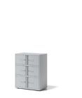 Bisley Schließfachschrank Essentials 6 Türen 4x H 267 und 2 x H 304 mm lichtgrau