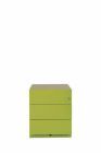Bisley Rollcontainer Note mit Griffleiste 3 Schubladen grün H 495 x B 420 x T 565 mm