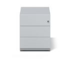 Bisley Rollcontainer Note mit Griffleiste 3 Schubladen H 495 x B 420 x T 775 mm
