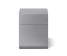 Bisley Rollcontainer Note mit Griffleiste 3 Schubladen H 495 x B 420 x T 565 mm silber