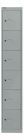 Bisley Schließfachschrank Office 1 Abteil 6 Fächer T 305 mm Farbe silber