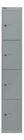 Bisley Schließfachschrank Office 1 Abteil 4 Fächer T 457 mm Farbe silber
