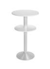 Bisley Stehtisch 2 Platten rund Stahlsäule D 80 mm Aluminium-Gussfuß D 450 mm