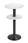 Bisley Stehtisch 2 Platten rund Stahlsäule D 80 mm Aluminium-Gussfuß D B600 x H1100 mm