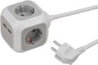 Brennenstuhl ALEA Power USB Charger Steckdosenwürfel 4 fach 2x USB 1,4m Kabel und Kindersch