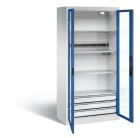 C+P Akkuladeschrank Serie 89 1950 x 930 x 500 mm lichtgrau enzianblau
