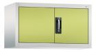 C+P Aufsatz Flügeltürenschrank Acurado lichtgrau viridingrün 930 x 400 x 500 mm