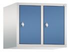 C+P Aufsatz für Garderobenschrank Classic 2 Abteile fernblau 610 x 500 x 500 mm