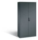 C+P Büro Drehtürenschrank Acurado mit 6 Pendelstangen anthrazit 930 x 400 x 1950 mm