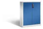 C+P Büro Drehtürenschrank Acurado abschließbar enzianblau 930 x 400 x 1200 mm