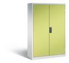 C+P Büro Drehtürenschrank mit Stahltüren Acurado viridingrün 1200 x 500 x 1950 mm