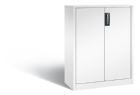 C+P Büro Drehtürenschrank Acurado verstärkte Türen in weiß 930 x 400 x 1200 mm