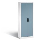 C+P Büro Drehtürenschrank Acurado mit Stahlböden horizontblau 700 x 400 x 1950 mm