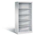 C+P Büroregal mit Rückwand und 4 Einlegeböden lichtgrau 930 x 600 x 1950 mm