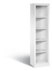 C+P Büroregal mit 4 Einlegeböden Acurado weiß 502 x 400 x 1950 mm