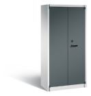 C+P Feuergeschützter Flügeltürenschrank Certos H 1950 x B 930 x T 500 mm grau 