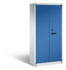C+P Feuergeschützter Flügeltürenschrank Certos 1950 x 930 x 500 mm grau blau