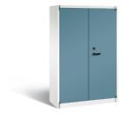 C+P Feuergeschützter Flügeltürenschrank Certos, Höhe 1950 mm weiß horizontblau