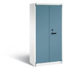 C+P Feuergeschützter Flügeltürenschrank Certos 1950 x 930 500 mm weiß horizontblau
