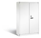 C+P Feuergeschützter Flügeltürenschrank Certos H 1950 x B 1200 x T 500 mm weiß grau