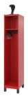 C+P Feuerwehrspind Evolo Expert mit Garderobenstange feuerrot H 1850 mm