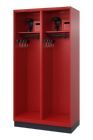 C+P Feuerwehrspind Evolo Flexo 2 Abteile je 500 mm feuerrot 1000 x 500 x 1850 mm