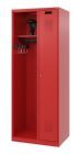 C+P Feuerwehrspind Kombi 2 Stahlabteile feuerrot 700 x 500 x 1850 mm