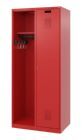 C+P Feuerwehrspind Kombi 2 Stahlabteile feuerrot 800 x 500 x 1850 mm