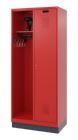 C+P Feuerwehrspind Evolo Kombi mit Stahlsockel feuerrot 800 x 500 x 1950 mm