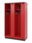 C+P Feuerwehrspind Evolo Modell KOMBI 4 Abteile 1950 x 1200 x 500 mm feuerrot