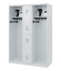 C+P Feuerwehrspind Evolo Modell MAXI 2 Abteile 1850 x 1300 x 500 mm lichtgrau