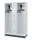 C+P Feuerwehrspind Evolo Modell MAXI 2 Abteile 1850 x 1300 x 500 mm lichtgrau