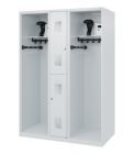 C+P Feuerwehrspind Evolo Modell MAXI 2 Abteile 1850 x 1300 x 600 mm lichtgrau