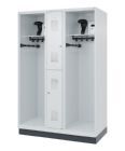 C+P Feuerwehrspind Evolo Modell MAXI 2 Abteile 1850 x 1300 x 600 mm in lichtgrau