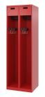 C+P Feuerwehrspind Praktus stabile Garderobenstange feuerrot 600 x 500 x 1850 mm