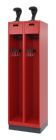 C+P Feuerwehrspind Evolo Praktus 2 identische Abteile feuerrot 600 x 500 x 1850 mm