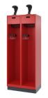 C+P Feuerwehrspind Modell Praktus 2 Abteile feuerrot 800 x 500 x 1950 mm