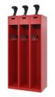 C+P Feuerwehrspind Evolo Praktus 3 Abteile je 300 mm feuerrot 900 x 500 x 1850 mm