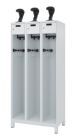 C+P Feuerwehrspind Evolo mit 3 Helmhalter lichtgrau 900 x 500 x 1850 mm