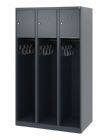 C+P Feuerwehrspind Modell Youngster 3 offene Abteile anthrazit 900 x 500 x 1530 mm