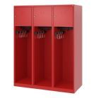 C+P Feuerwehrspind Youngster 3 Abteile in feuerrot 1200 x 500 x 1530 mm
