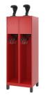 C+P Feuerwehrspind Youngster mit Multifunktionsleiste feuerrot 600 x 500 x 1530 mm