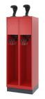 C+P Feuerwehrspind Evolo Youngster 2 Abteile feuerrot 600 x 500 x 1530 mm