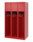 C+P Feuerwehrspind Modell Youngster 3 offene Abteile feuerrot 900 x 500 x 1530 mm