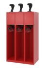 C+P Feuerwehrspind Youngster 3 Abteile mit Helmhalter feuerrot 900 x 500 x 1530 mm
