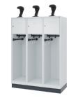 C+P Feuerwehrspind Youngster 3 offene Abteile lichtgrau 1200 x 500 x 1530 mm