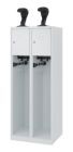 C+P Feuerwehrspind Youngster 2 Stahlabteile lichtgrau 600 x 500 x 1530 mm
