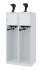 C+P Feuerwehrspind Youngster 2 Abteile je 400 mm hellgrau 800 x 500 x 1530 mm