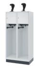 C+P Feuerwehrspind Evolo Youngster 2 Abteile hellgrau 800 x 500 x 1530 mm